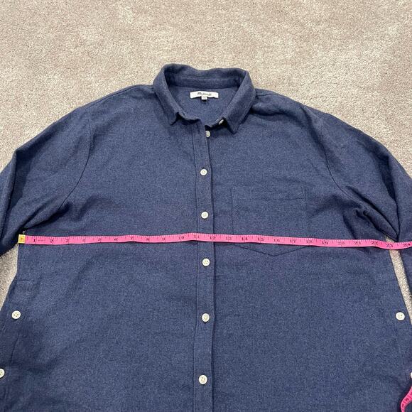 Madewell Women's Cotton Button Down Slate Blue Size‎ Medium - Picture 8 of 8